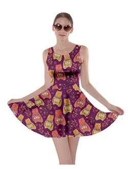 CowCow Womens Cats Kitten Meow Paw Pet Kitty Animals Claw Skater Dress, XS-5XL