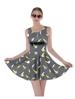 CowCow Womens Cats Kitten Meow Paw Pet Kitty Animals Claw Skater Dress, XS-5XL