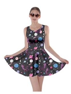 CowCow Womens Cats Kitten Meow Paw Pet Kitty Animals Claw Skater Dress, XS-5XL