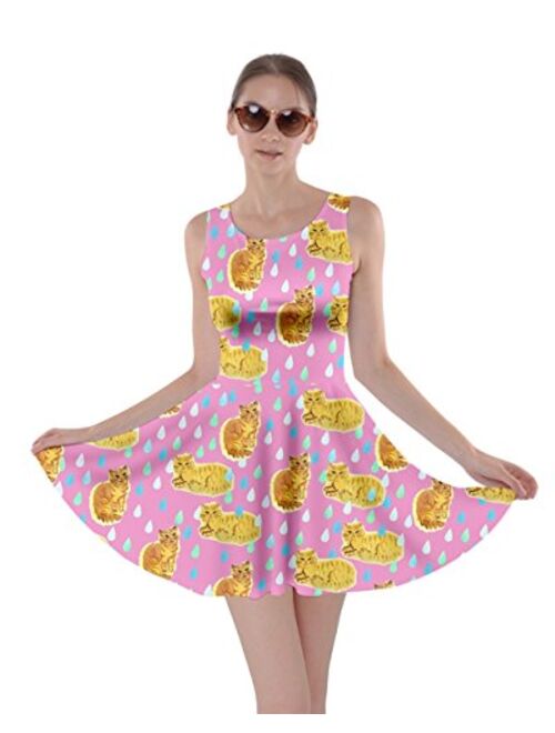 CowCow Womens Cats Kitten Meow Paw Pet Kitty Animals Claw Skater Dress, XS-5XL