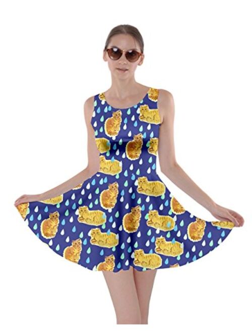 CowCow Womens Cats Kitten Meow Paw Pet Kitty Animals Claw Skater Dress, XS-5XL