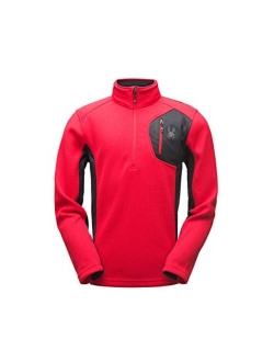 Mens Bandit Half-Zip Stryke Fleece Pullover Jacket for Winter Sports