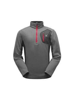 Mens Bandit Half-Zip Stryke Fleece Pullover Jacket for Winter Sports