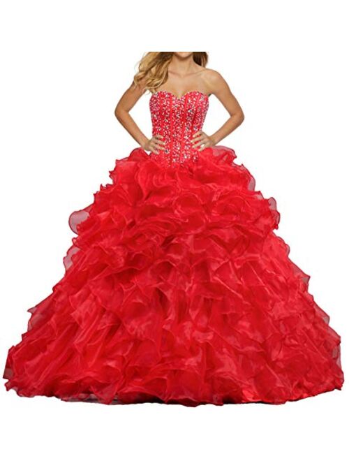 ANTS Women's Sweetheart Formal Quinceanera Dress Prom Gown