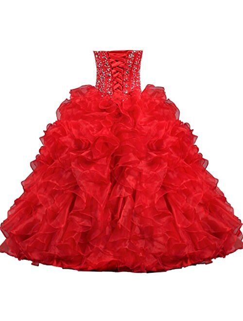 ANTS Women's Sweetheart Formal Quinceanera Dress Prom Gown