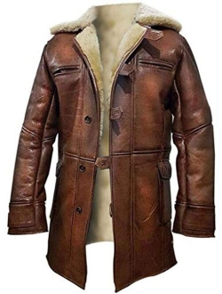 LP-FACON Mens Cosplay Hero Star Costume Leather Trench Coat Winter Collection