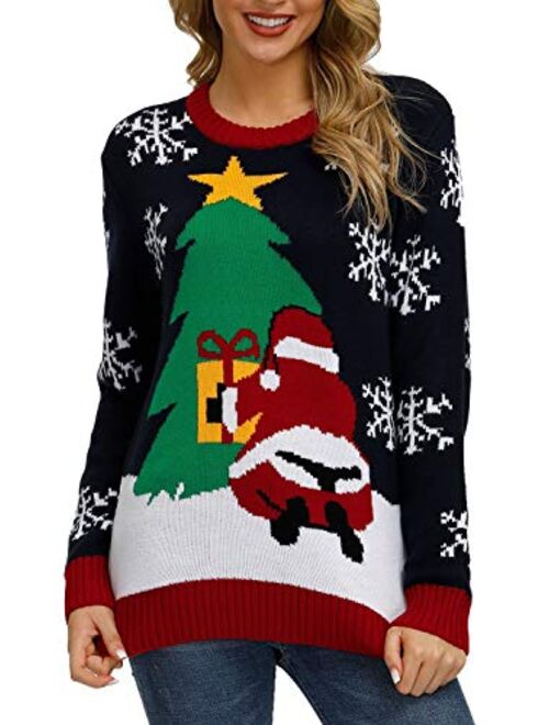 Sovoyontee Women's Cute Funny Hilarious Ugly Christmas Sweater