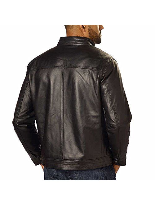 Boston Harbour Men's Genuine Zealand Lambskin Leather Jacket