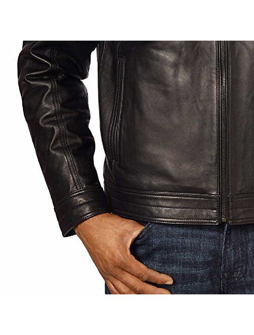 Boston Harbour Men's Genuine Zealand Lambskin Leather Jacket