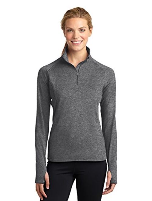 SPORT-TEK Women's Sport Wick Stretch 1/2 Zip Pullover