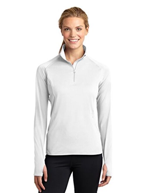 SPORT-TEK Women's Sport Wick Stretch 1/2 Zip Pullover