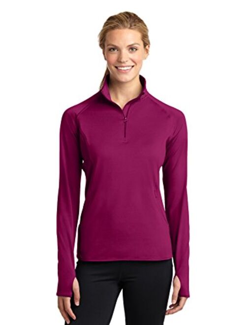 SPORT-TEK Women's Sport Wick Stretch 1/2 Zip Pullover