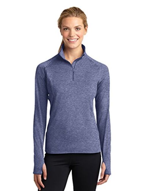 SPORT-TEK Women's Sport Wick Stretch 1/2 Zip Pullover