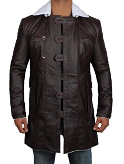 Blingsoul Leather Coats for Men - Swedish Bomber Shearling PU Leather Jacket Men