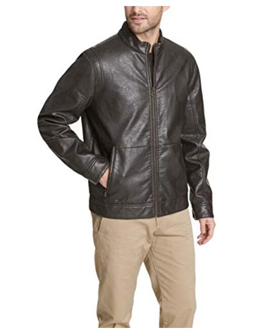 Dockers Men's The Dylan Faux Leather Racer Jacket