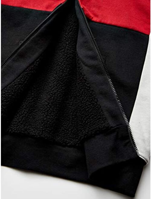 Fox Head Men's Sherpa Lined Fleece, Black/Red, L