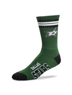 For Bare Feet Men's NHL 4 Stripe Deuce Crew Socks