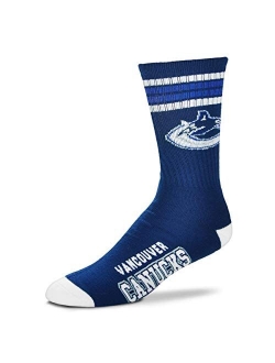 For Bare Feet Men's NHL 4 Stripe Deuce Crew Socks