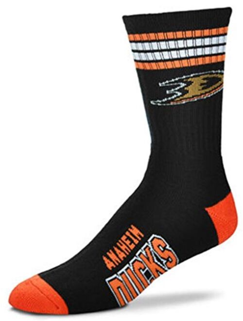 For Bare Feet Men's NHL 4 Stripe Deuce Crew Socks