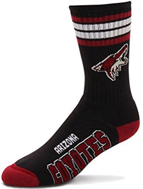 For Bare Feet Men's NHL 4 Stripe Deuce Crew Socks