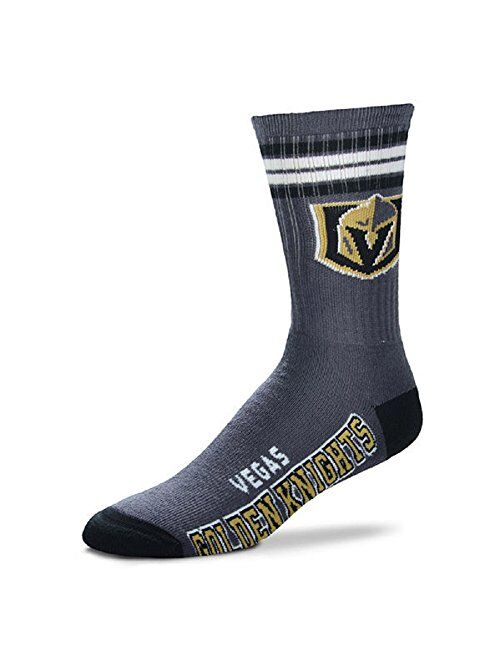 For Bare Feet Men's NHL 4 Stripe Deuce Crew Socks