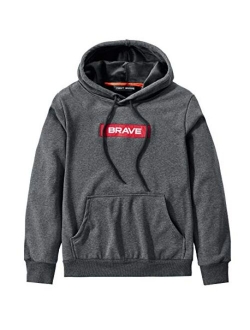 MEET BRAVE Mens Graphic Blend Fleece Hoodie Pullover Plain Classic Casual Hooded Sweatshirt