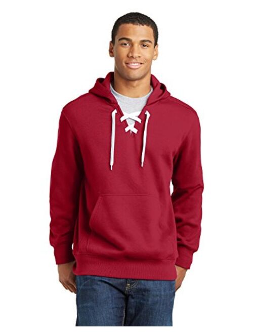 SPORT-TEK Men's Lace Up Pullover Hooded Sweatshirt