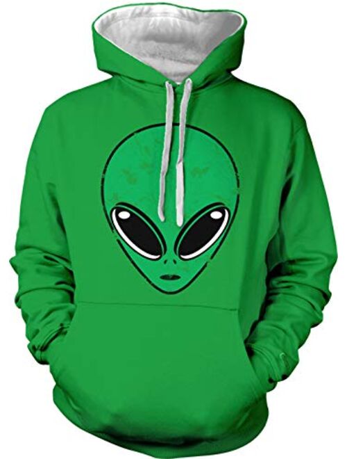 Alien Head - Martian Outer Space Unisex Hoodie Sweatshirt