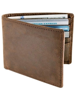 Stay Fine Mens RFID Trifold Wallet | Leather Wallets For Men RFID Blocking | Genuine Leather | Extra Capacity Mens Wallet