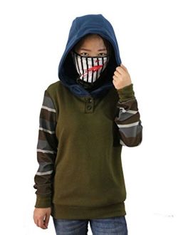 Uyecos Cosplay Creepy Ticci Toby Womens Hoodie Pullover Thicken Sweatshirt