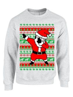 ALLNTRENDS Adult Crewneck Dabbing Santa Ugly Christmas Sweater