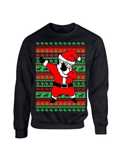 ALLNTRENDS Adult Crewneck Dabbing Santa Ugly Christmas Sweater