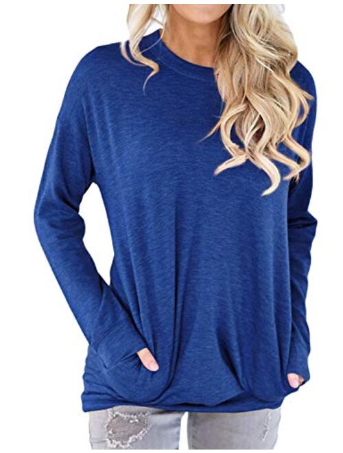 Nlife Women Mama Bear Shirt for Women Long Sleeves Loose Fit Casual Pullover Pocket