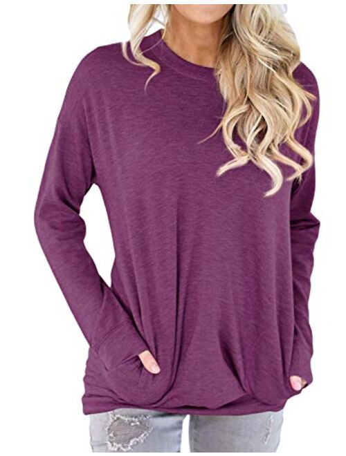 Nlife Women Mama Bear Shirt for Women Long Sleeves Loose Fit Casual Pullover Pocket