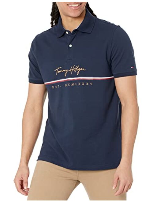 Tommy Hilfiger Men's Flag Pride Polo Shirt in Custom Fit