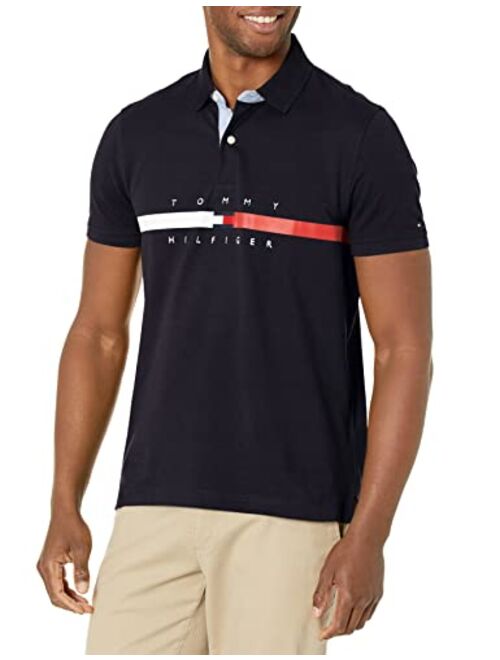 Tommy Hilfiger Men's Flag Pride Polo Shirt in Custom Fit