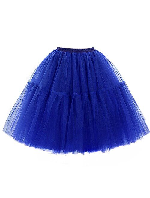 FOLOBE Adult Ballet Tutu Layered Organza Lace Mini Skirt Women's Princess Petticoat for Prom Party