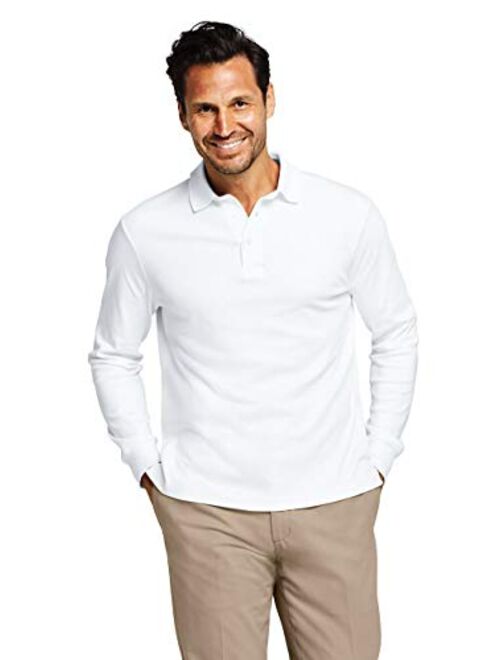 Lands' End Men's Long Sleeve Super Soft Supima Polo Shirt