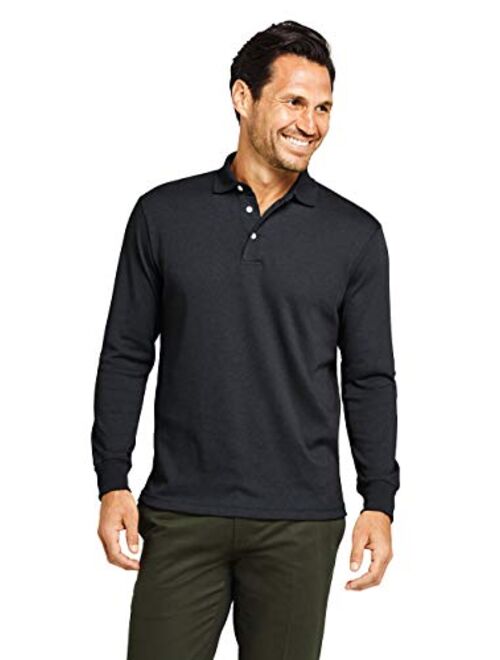 Lands' End Men's Long Sleeve Super Soft Supima Polo Shirt