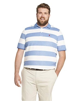 Men's Big and Tall Fit Advantage Performance Striped Polo Shirt