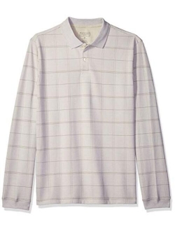 Men's Flex Long Sleeve Jaspe Windowpane Polo Shirt (Discontinued by)