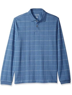 Men's Flex Long Sleeve Jaspe Windowpane Polo Shirt (Discontinued by)