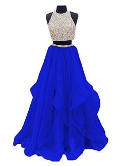 inmagicdress Two Pieces Prom Dresses Oragnza Keyhole Back Women Evening Dress 09