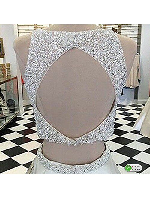 inmagicdress Two Pieces Prom Dresses Oragnza Keyhole Back Women Evening Dress 09