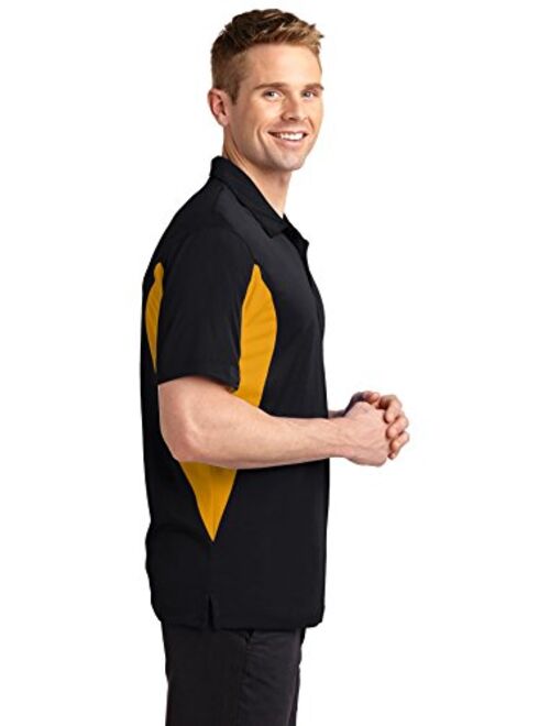 SPORT-TEK Men's Side Blocked Micropique Sport Wick Polo