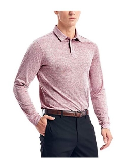 Dry Fit Long Sleeve Golf Polo Shirts for Men