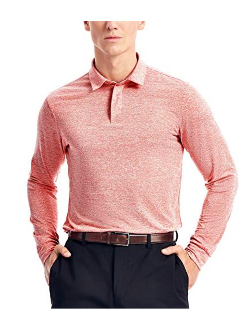 Dry Fit Long Sleeve Golf Polo Shirts for Men