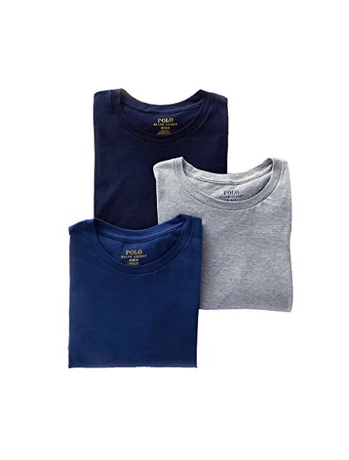 Polo Ralph Lauren Men's Cotton Solid Classic Crew Neck Undershirts 3-Pack