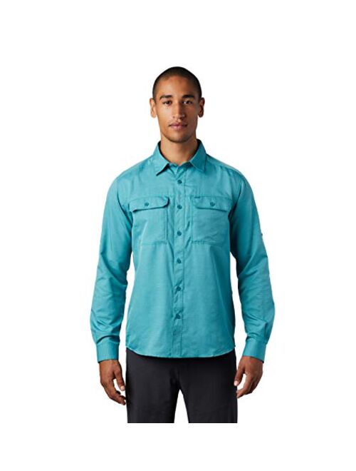 Mountain Hardwear Men's Canyon Solid Long Sleeve Shirt for Hiking, Climbing, Camping, and Casual Everyday