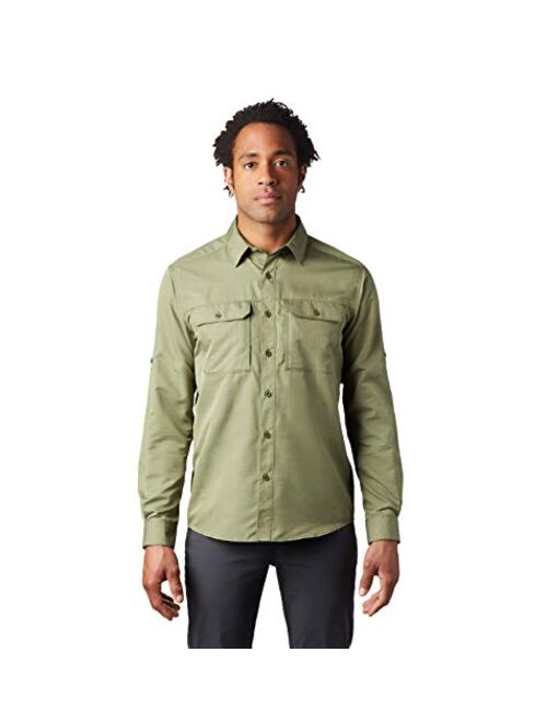 Mountain Hardwear Men's Canyon Solid Long Sleeve Shirt for Hiking, Climbing, Camping, and Casual Everyday